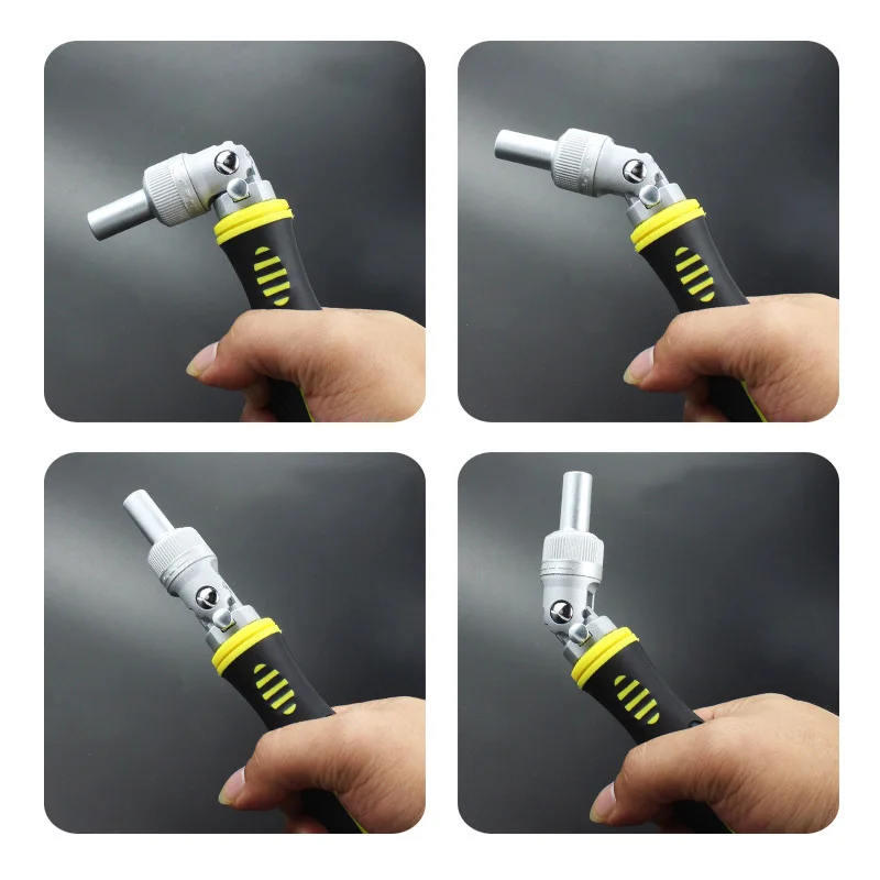 13 in 1 universal ratchet screwdriver multi-purpose elbow ratchet cross chrome vanadium steel screwdriver set