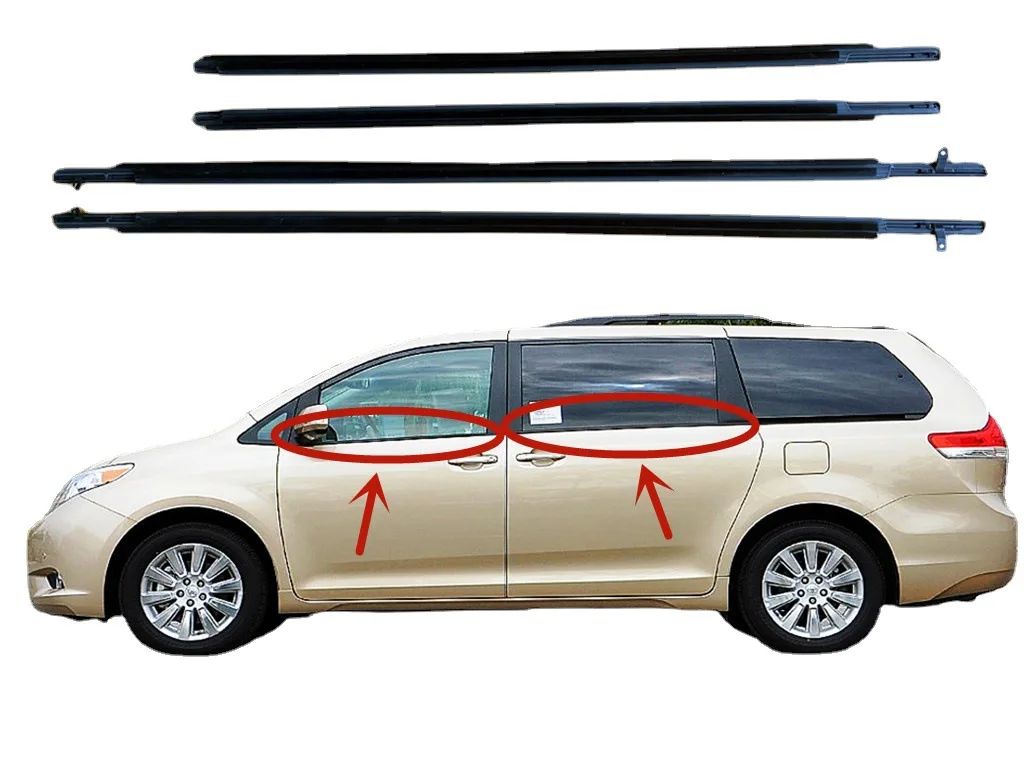 

For Toyota Sienna 2003-2009 /2010-2020 Car Window Moulding Trim Weatherstrip Seal Belt