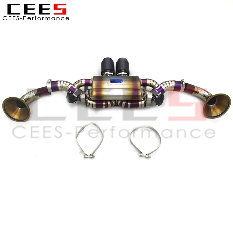 CEES Catback Exhaust Downpipe For Porsche 911 992 3.0T 2020-2023  valved Exhaust Pipe Muffler Titanium alloy Exhaust Systems