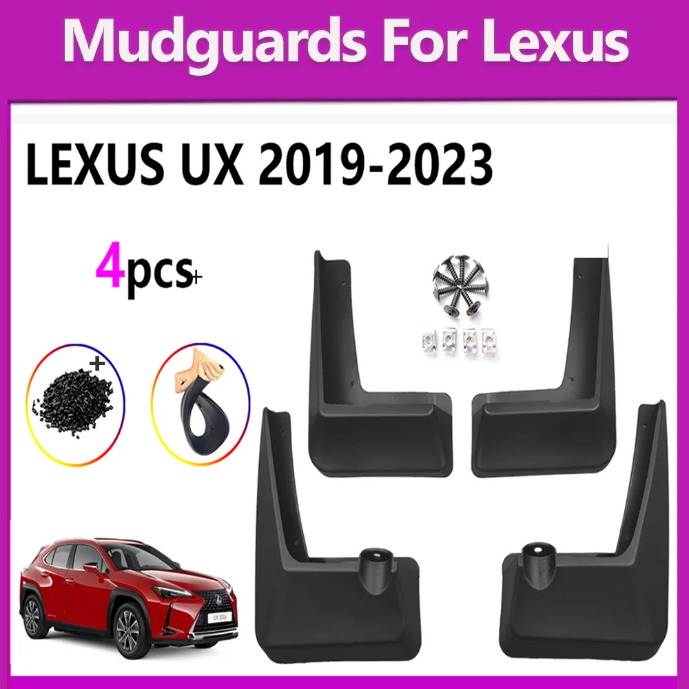 

4 шт. автомобильные брызговики для Lexus UX 200 250h 260h 300e ZA10 2019 ~ 2023 передние и задние брызговики, защита колес, закрылки, защита от брызг