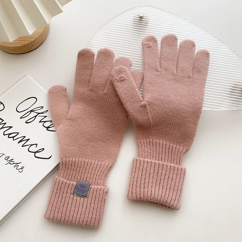 

Women's Woolen Knitting Winter Gloves Arm Warmers Women Autumn Winter Warm Thick Long GlovesTouch Screen Skiing Gloves Wholesale
