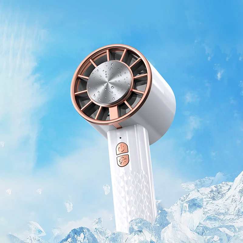 GérMini-Ventilateur à Main Portable de Refroidissement par Air, USB, Petit Ventilateur Turbo, Rechargeable, Cadeau d'Été, Nouvel Arrivage