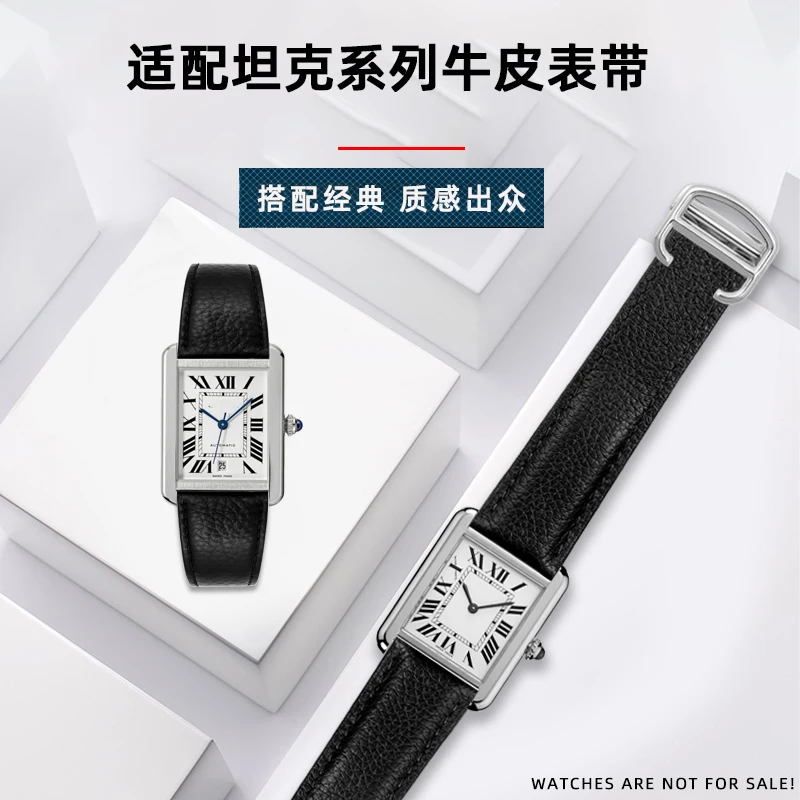 Accessori in pelle bovina di alta qualità per Cartier Tank Must London Solo Cinturini con fibbia in acciaio inossidabile massiccio 20mm 22mm 23mm 25mm