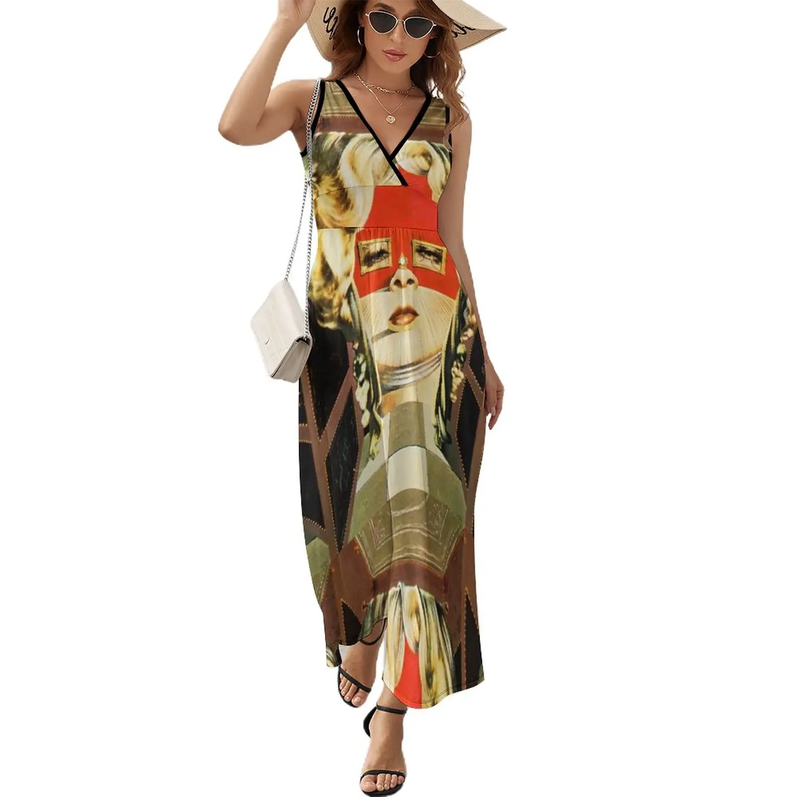 Salvador Dali Mae West Surrealist Famous Paintings Sleeveless Dress evening dress woman summer women's dress 2023 Clothing