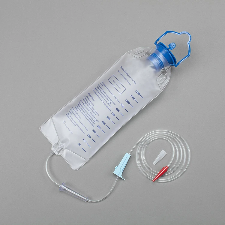 Custom Medical Gravity Nutrition Enfit Enteral Feeding Bag With Tube Set