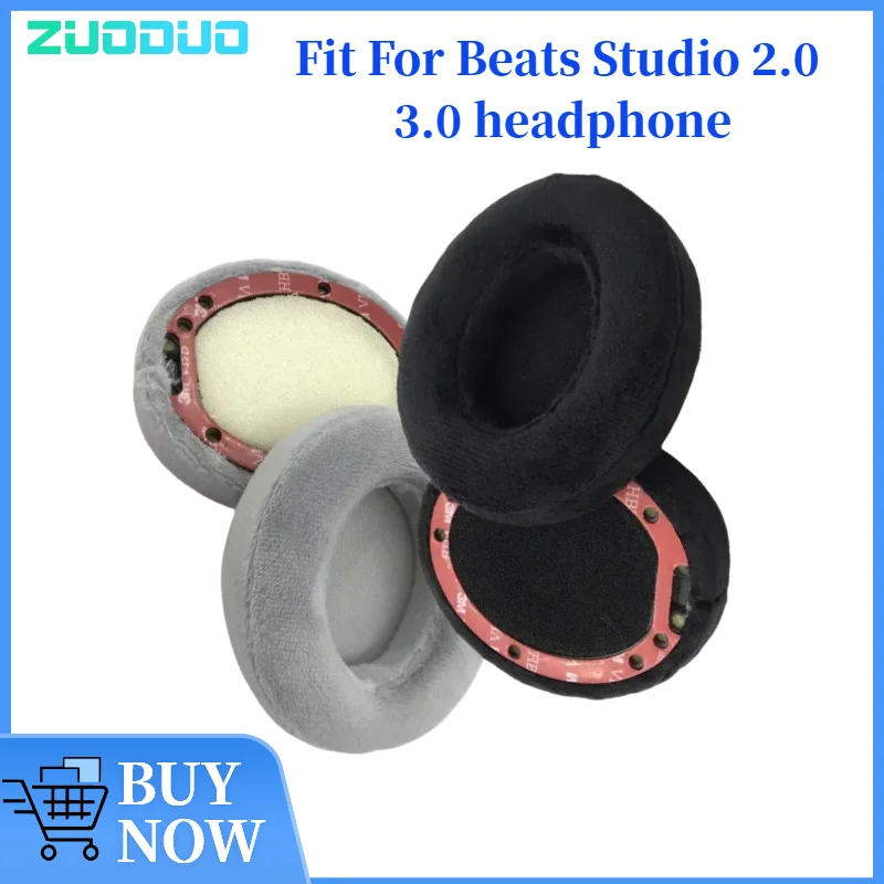 

ZUODUO Replacement ear pads for Beats Studio 2.0 3.0 headphones, soft protein leather ear pads