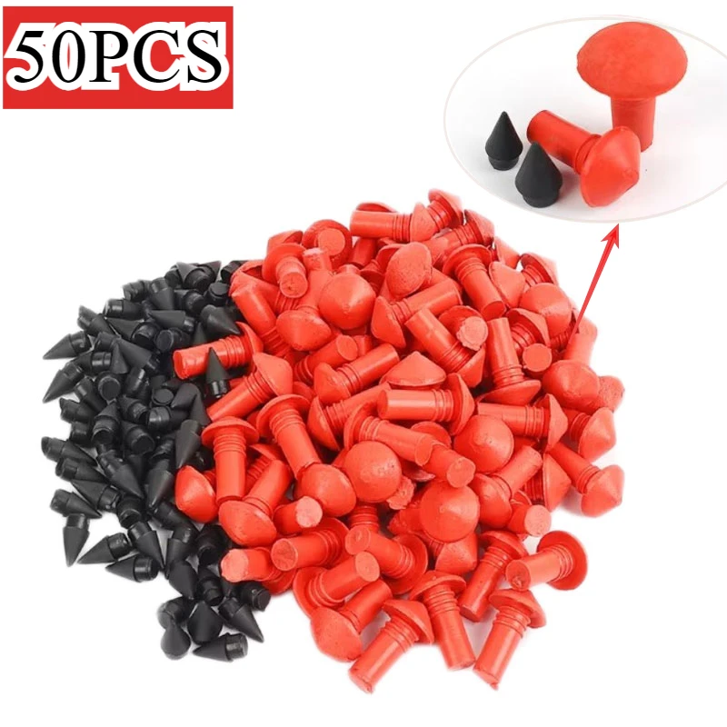 

50PCS Motorcycle Tire Repair Mushroom Nail Universal Vacuum Tire Repair Tool Car Bike Rubber Bullet Tubeless Tire Repair Plugs