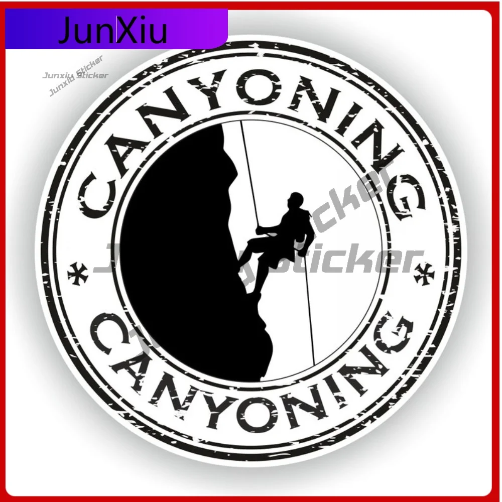 

Canyoning Sticker Sports Enthusiast Round Vinyl Decals Custom Decals Car Window Stickers Personalized Bumper Sticker Bike Access