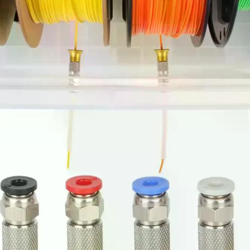 

1/4 шт. Аксессуары для сушилки филамента 3D-принтера: Пневматический прямой соединитель PC4-M6, фитинг-муфта для подачи PTFE-трубки 4*2.5 мм M6