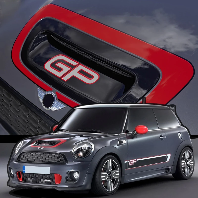 Car Front Turbo Air Intake Panel Decoration GP Sticker For BMW MINI Cooper S One D JCW R56 R57 R58 R59 Auto Exterior Accessories