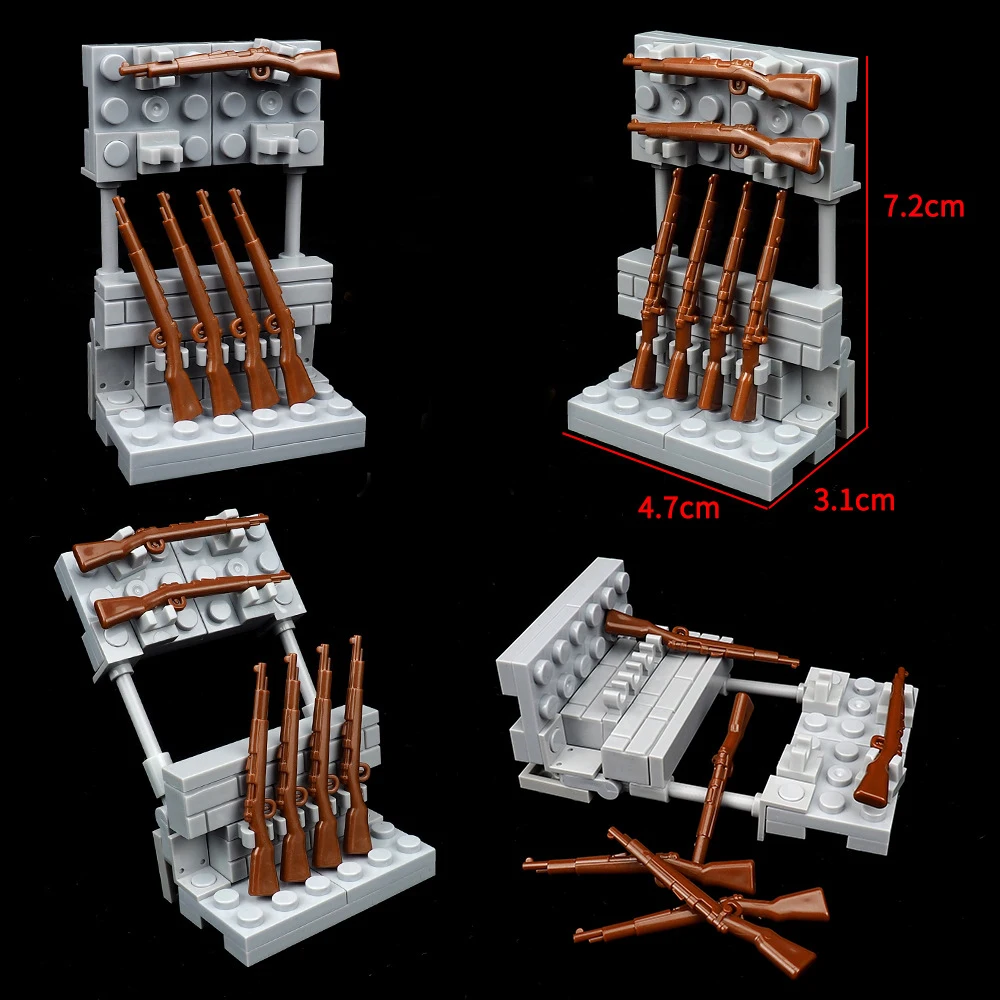 

MOC, 1 шт., военный реквизит, снайперский пистолет, строительные блоки, военный солдат, сцена Арсенала, совместимые аксессуары, игрушка для детей, подарок для детей