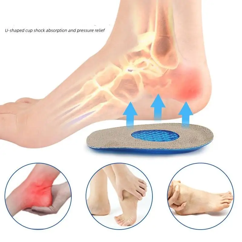 1/2Pairs Silicone Gel Insoles Heel Cushion for Feet Soles Relieve Foot Pain Protectors Spur Support Shoes Pad Feet Care Inserts