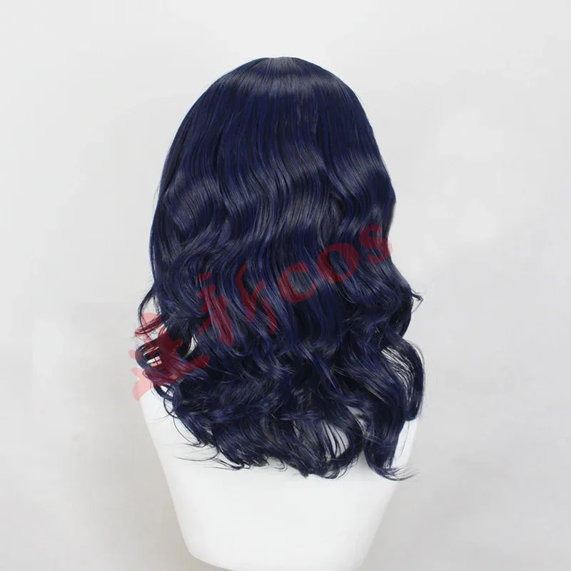 Peruka do cosplayu Yandere Simulator Oka Ruto z 2025 roku, długa, głęboko niebieska, kręcona, falowana, odporna na ciepło, syntetyczna + nakrycie głowy