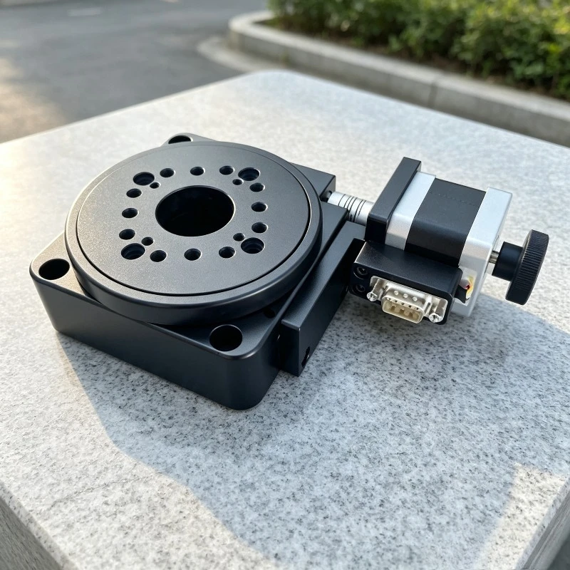 High Precision Electric Rotary Stage Hollow Indexing Plate Angle Turntable 360 Degree Arbitrary Rotation Precision Positioning