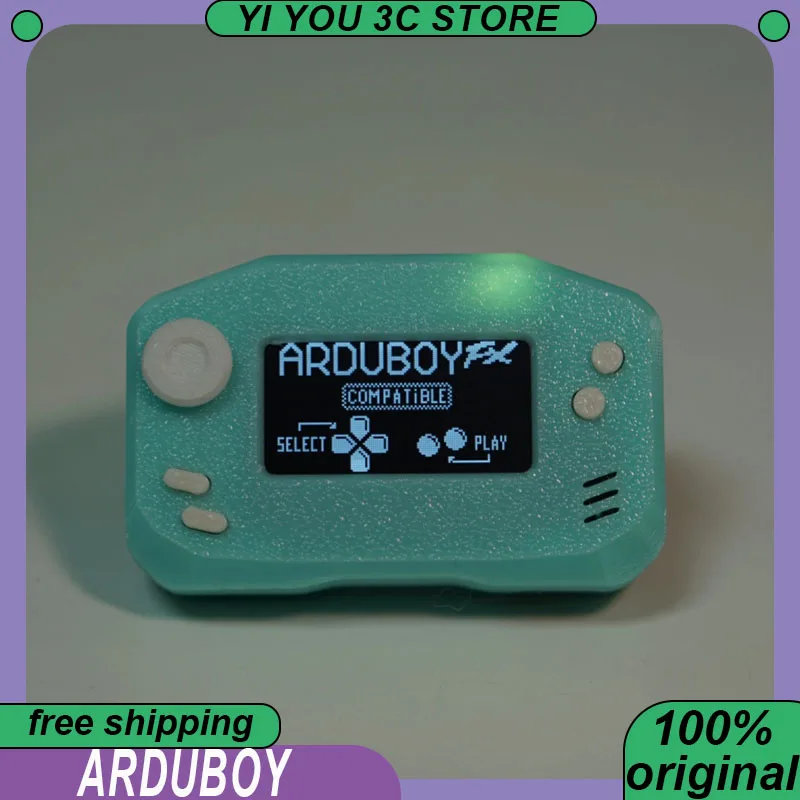 -アップグレードされた3dプリントdiyミニゲームコンソール600mahゲームボーイゲームプレーヤー、arduboy-m-hubx対応、400以上のゲーム内蔵