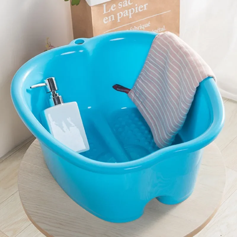 Household Plastic Foot Bath Spa Tub Basin Bucket Soak Feet Detox Pedicure Massage Insulated Foot Bath Bucket