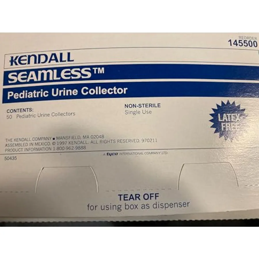 

50 Pcs Pediatric Urine Bag Collectors, Clear Urine Catcher Pouch Adhesive Surface, 100ml Spill Proof Infant Urine Collection Ba