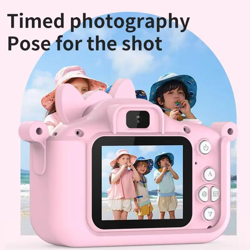 New children's mini portable digital camera with high-definition dual cameras for taking photos and recording cartoon toys