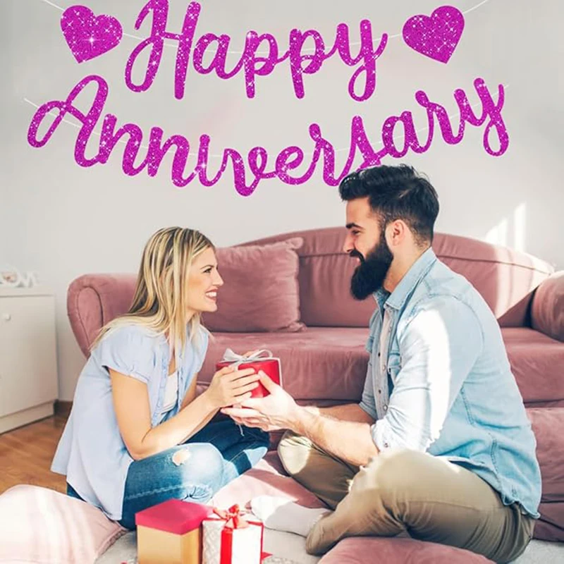 �Happy Anniversary“-Banner, Jubiläums-Party-Dekorationen, wir machen immer noch eine Party-Dekoration zum Hochzeitstag – Detail 4