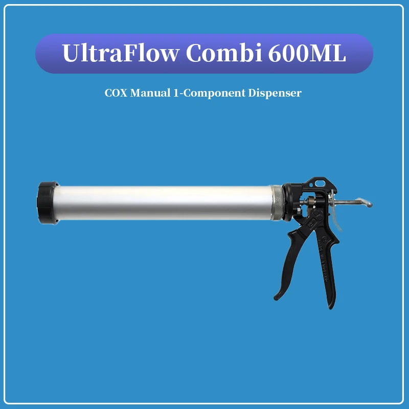 

UltraFlow Combi 600 Manual Glue Gun 1-Component Cartridge Dispenser Brand Save Pressure Industrial Gun Cartridge Sealant Durabl