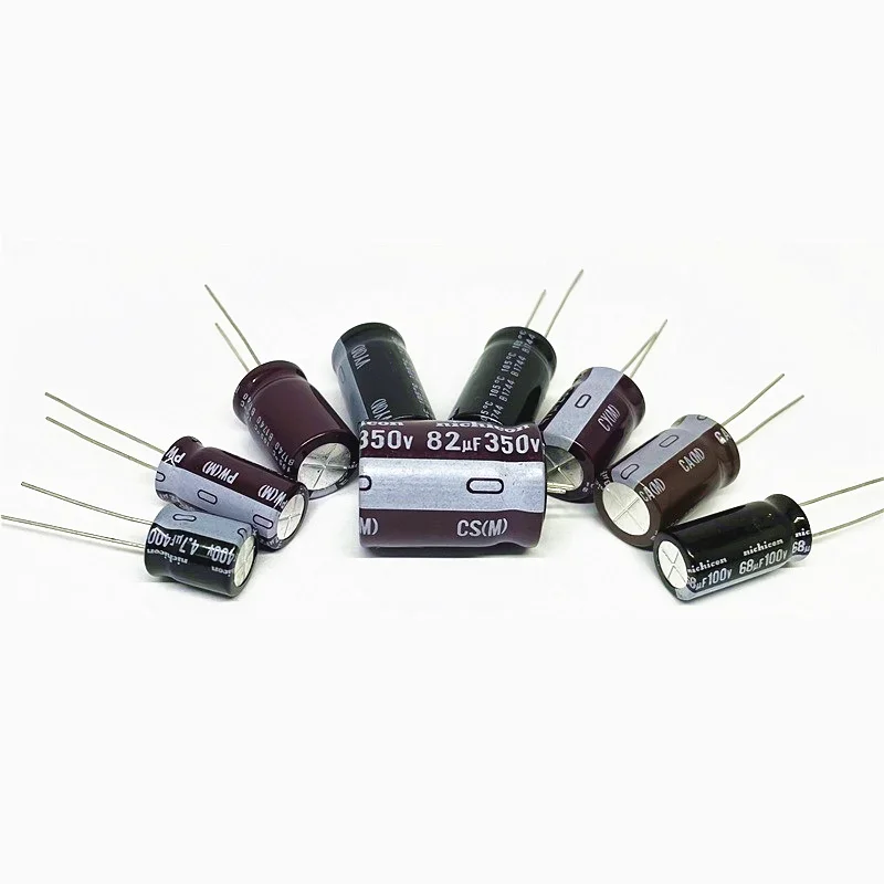 Nichicon High Voltage Electrolytic Capacitor 63V 100V 250V 350V 400V 450V 1/2.2/3.3/4.7/6.8/10/22/33/47/56/68/82/100/120/330uF