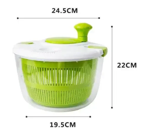 Efficient Vegetable Spinner with Rotating Inner Basket and Drain Holes Aligned for Optimal Water Flow During Cycles