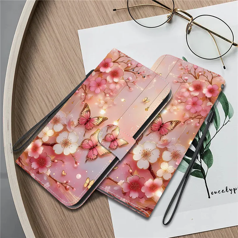 Elegante farbige Blumen-Geldbörsen-Handyhülle für iPhone 17 Air 16 Plus 17 Pro 16E Pro Max, magnetische Flip-Lederhülle, süßes 3D-Muster – Detail 11
