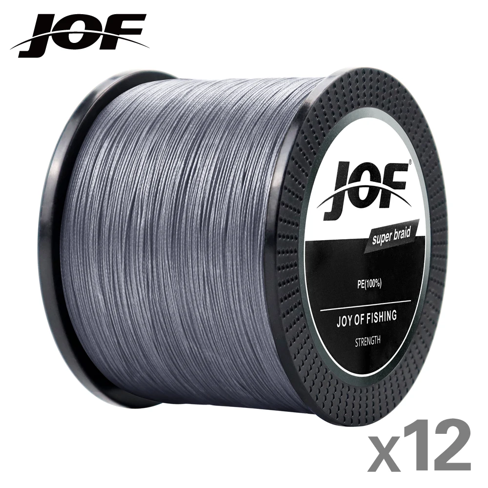 JOF 12 Strands Braided Fishing Line Multifilament 300M 500M 1000M Carp Fishing Japanese Braided Wire Fishing Accessories Pe Line