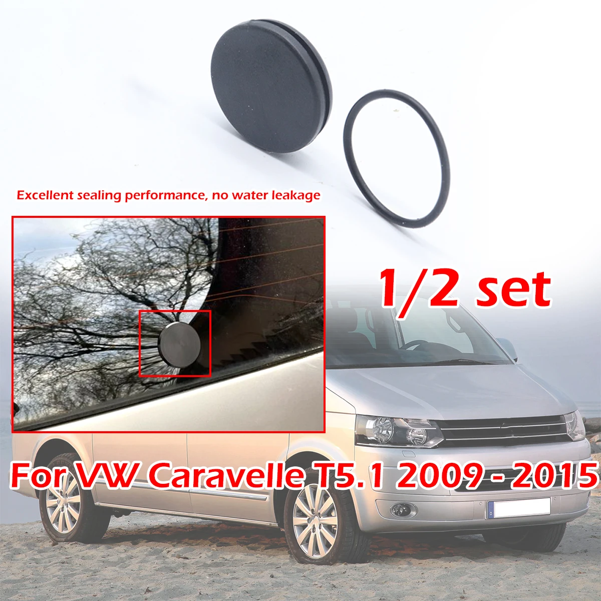 

1/2kit For VW Caravelle T5.1 2009-2015 Audi A3 8L 8P 8V GOLF Car Rear Windscreen Wiper Delete Cap Bung Grommet Removal Plug Cap