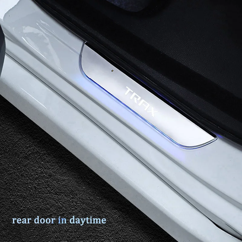 Custom Footstep For Chevrolet Trax 20104- 2022 USB Dynamic LED Pedal Car Scuff Plate Door Sill Guard Pathway Treshold Light