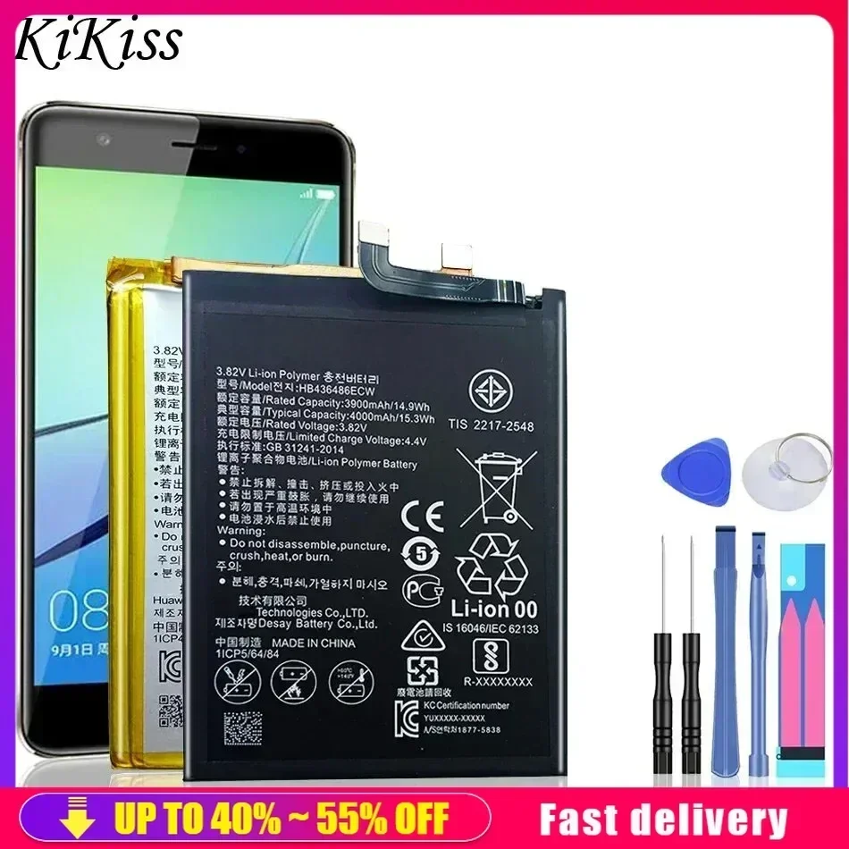 Battery For Huawei P8 P9 P10 P20 P30 P40 Lite Plus Pro/Enjoy 5 5S 6S 7 7S 8 8E/Y5 Y6 II Y7 Y9 Pro Prime 2017 2018 2019 P10 Lite