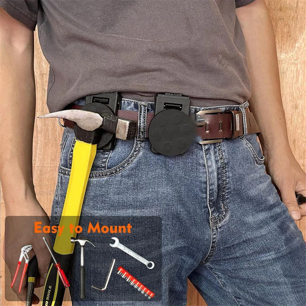 Magnetic Tool Belt Clip,Non-Slip Magnet Tool Holder for Belt,Magnetic Clip Tool Belt Accessories for Hammer Screwdriver HOT