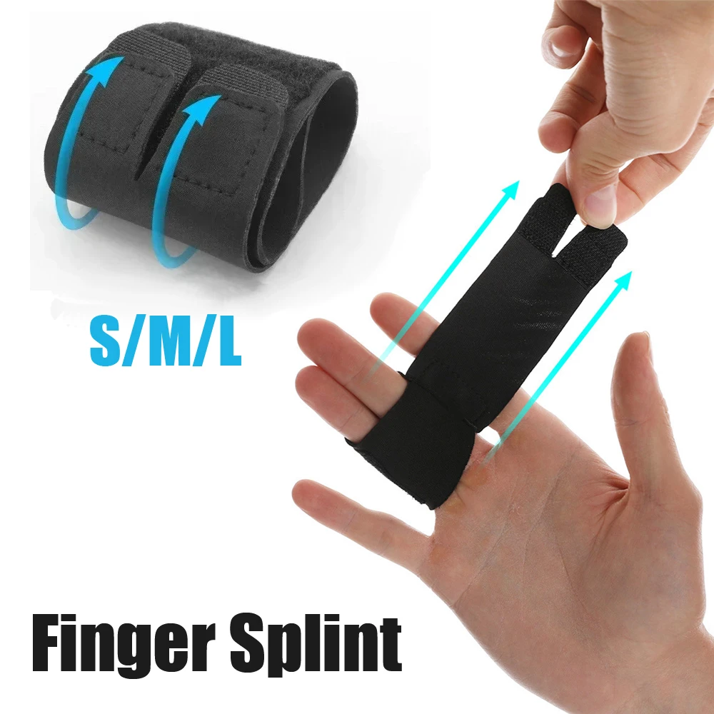 

1 шт., шина для пальцев, S/M/L, регулируемая опора для пальцев, защита рукава, защита для баскетбольного сустава пальцев, спортивная поддерживающая лента