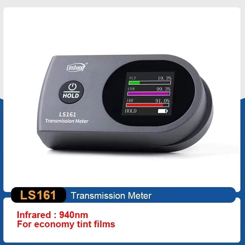 

Window Tint Meter TSER Tester 0.8mm Solar Film VLT IR UV Transmission Tint Meter for Film 940nm/1400nm LS161H LS161 LS161A