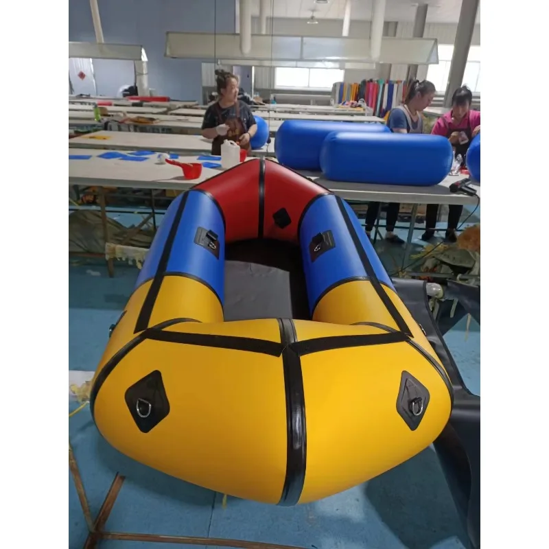 Single PVC Inflatable Pack Raft Fishing Boat Easy to Carry 216 cm