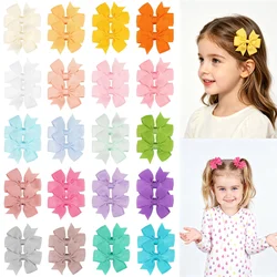 10/20Pcs Grosgrain Ribbon Solid 3.5Inch Hair Bows With Clip For Girls Hair Clips Hairpin Barrettes Headwear Kids Hair Accessorie
