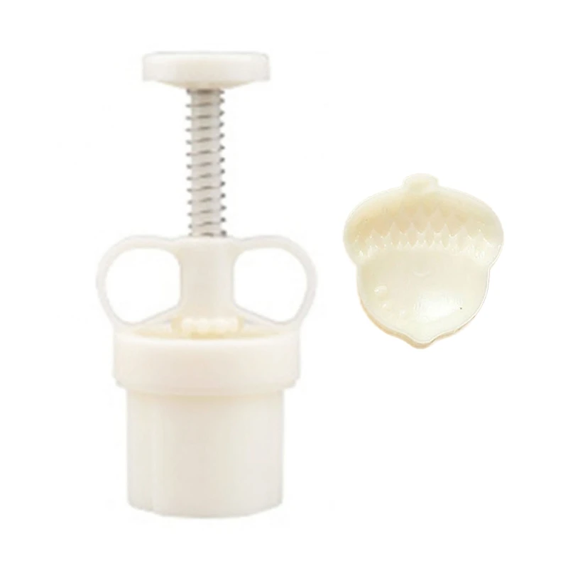 

50g Plastic Material Mooncake Molds Acorns Shaped Mooncake Stamp DIY Baking Mooncake Accessories for Mid-Autumn Festival