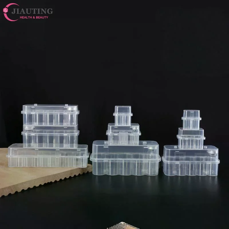 4/10Pcs Stackable Plastic Microtube Storage Box 3ML 2/4/6/24Slot Vial Storage Case Clear Freezer Tube Box Refrigerator Organizer