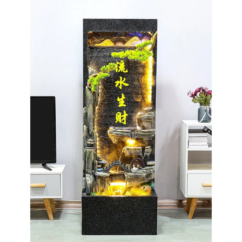 Screen, partition, rockery, flowing water, fountain ornaments, office, courtyard, living room, alpine fish pond