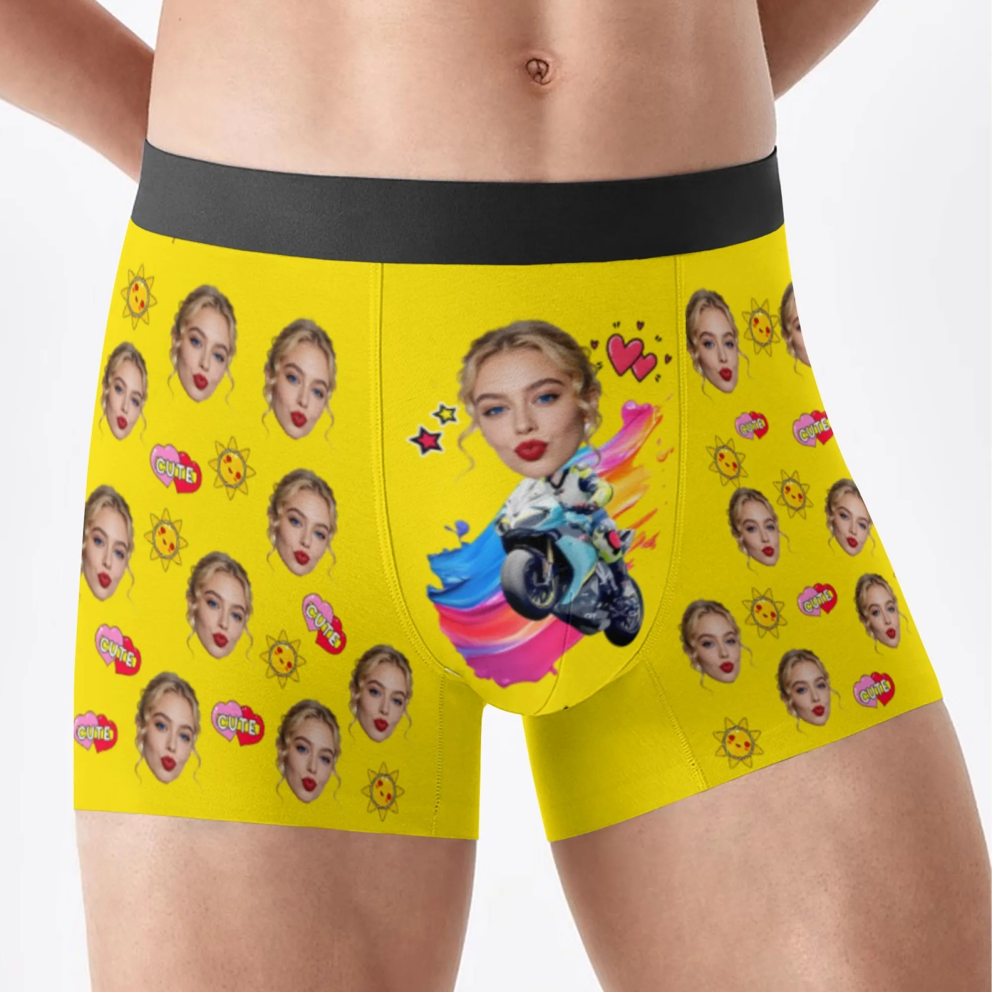 Personalized Face Photo Underwear Custom Boxer Briefs Custom Men Valentine's Day Gift For Husband Anniversary Gift for Dad