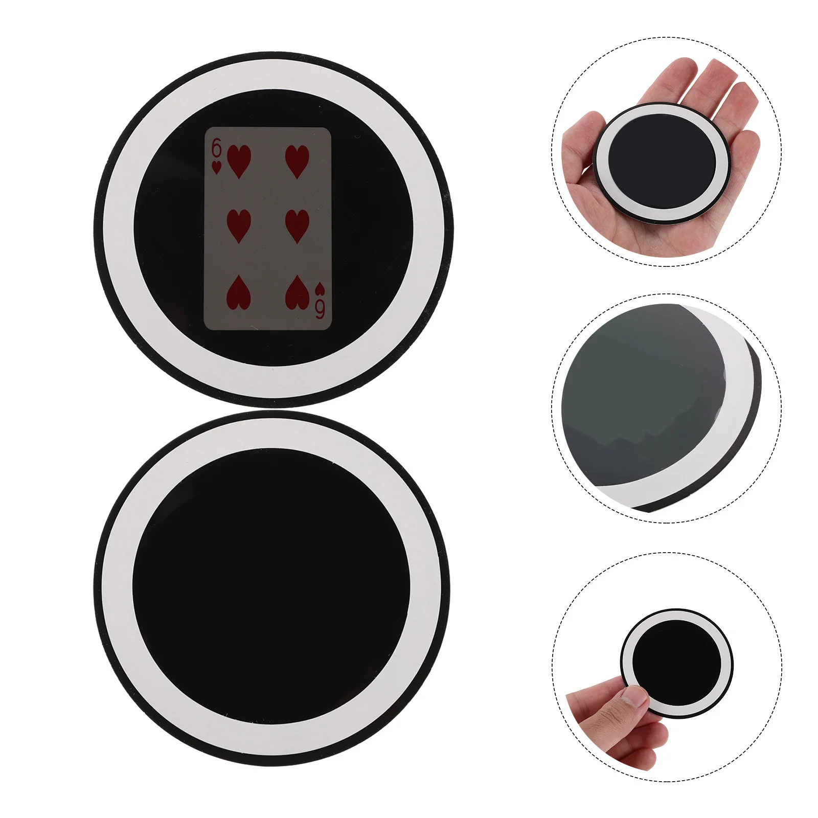 

6Pcs Magician Mirror Poker Card Close-Up Magician Props for Party Performance Conjuring Trick Gimmick Accessories