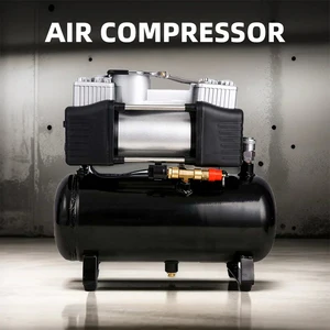 Kleiner tragbarer Luftkompressor ohne Ölpumpe niedriger Rausch -Mini 220 V 12 V Autorsprayluftlager Panzermalerei 8 Hauptverkaufsluftkompressor ohne Öl - №2