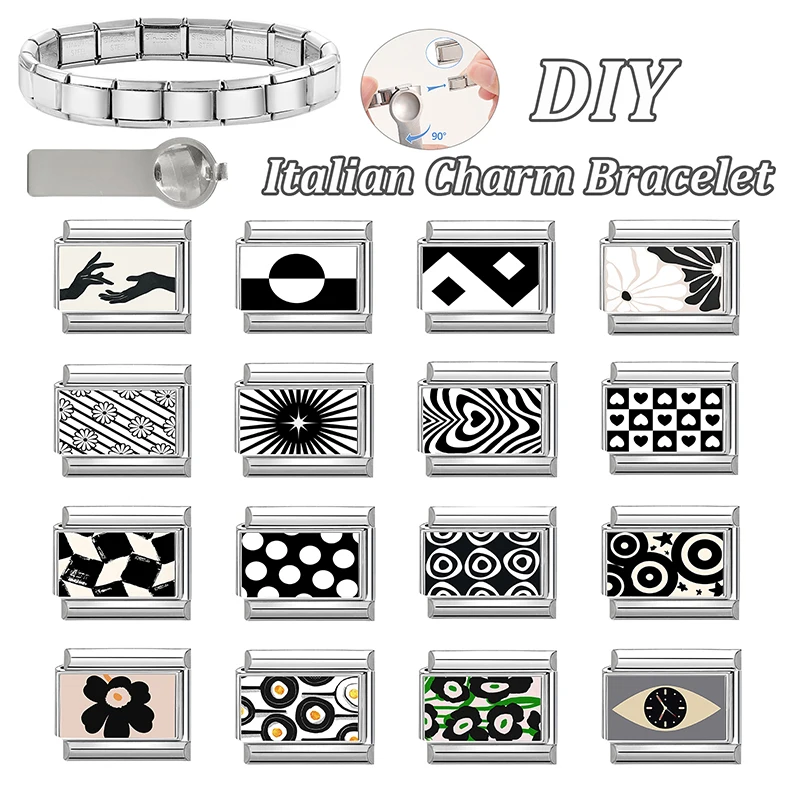 جديد جميل الحيوانات الأليفة القطط والكلاب وصلات سحرية إيطالية تناسب 9 مللي متر سوار الفولاذ المقاوم للصدأ النساء الرجال DIY بها بنفسك صنع المجوهرات