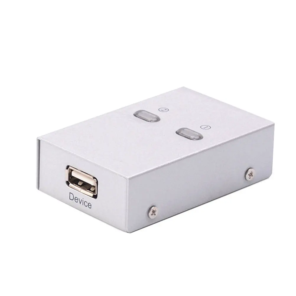 

USB 2.0 Sharing Selector 2 Devices Printer Scanner Sharer Automatic for Home Office Computer Peripheral