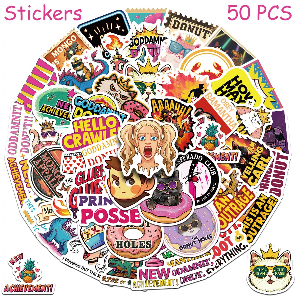 50/100 Stück Dungeon Crawler Carl Aufkleber für Handy, Scrapbook, Gepäck, Skateboard, Helm, DIY Cartoon Ästhetische Sticker – Detail 13