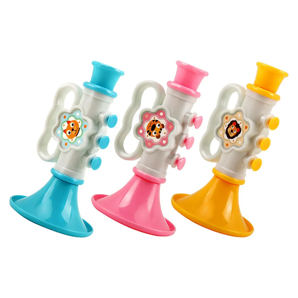3Pcs Bright Colored Childrens Trumpet Noise Maker Realistic Sounds Ideal for Kindergarten Playtime Safe Durable Coordination