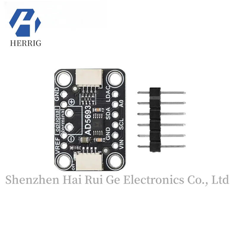 

16-bit DAC module Digital signal conversion module AD5693R dual DAC compatible pin header without soldered I2C interface