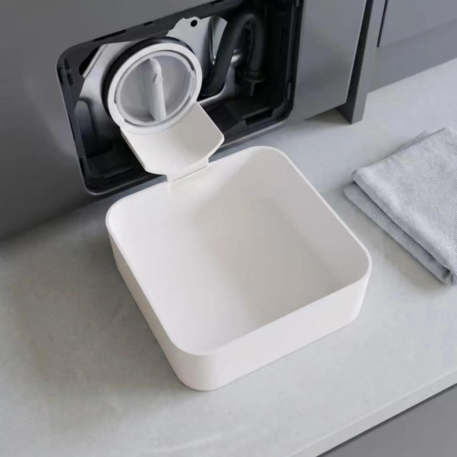 Washing Machine Drain Pan Leakproof Water Catcher Tray Front Filter Drawer Water Collection Tray For Laundry Room Cleaning