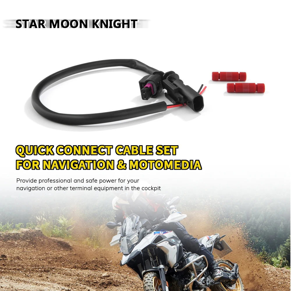 

For BMW R1300GS R 1300 GS F900GS F 900 GS R1250GS R 1250 GS R1200GS F750GS Quick Connect Cable Set For Navigation / Moto Media