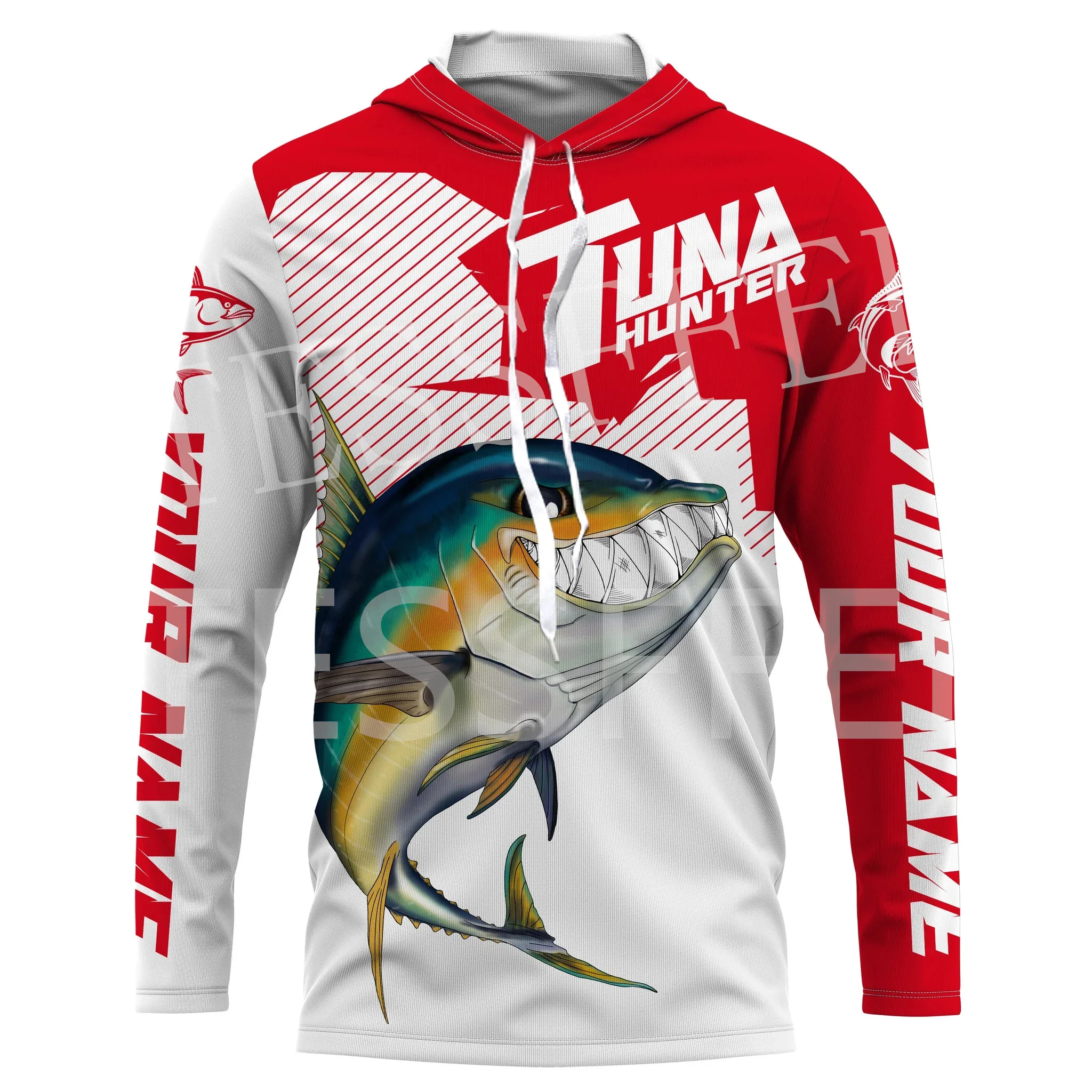 Custom Name Tuna Mahi Fishing Fisher Camo Tattoo Tracksuit Long Sleeves 3DPrint Pullover Harajuku Jacket Casual Funny Hoodies 16